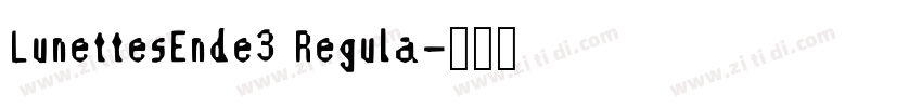 LunettesEnde3 Regula字体转换